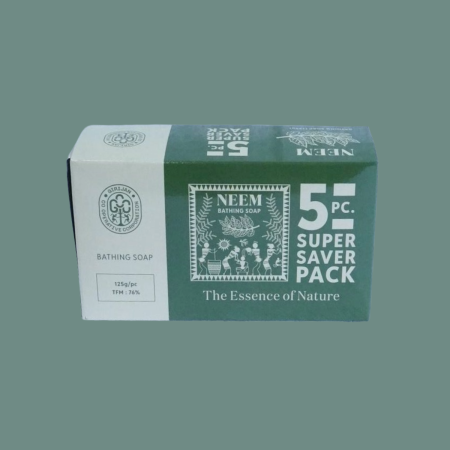 Neem Bathing Soap (5 pc) Super Saver Pack (125g X5)